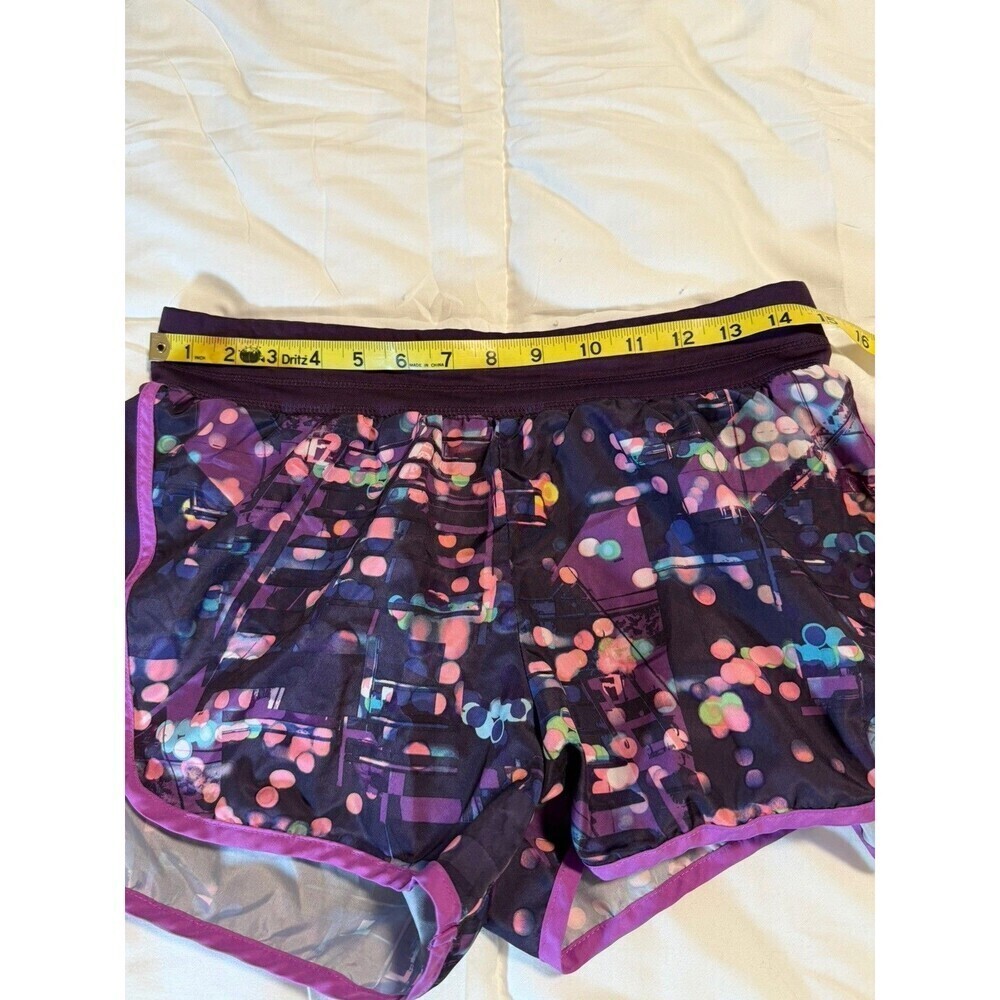 Women's Tek Gear Size Medium DryTek Purple Print Lined Athletic Shorts - Picture 5 of 6